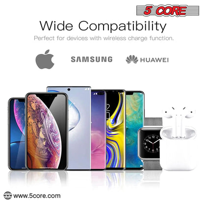 5Core Fast 3 in 1 Wireless Charging Station 10W Phone Watch Earpod Charger